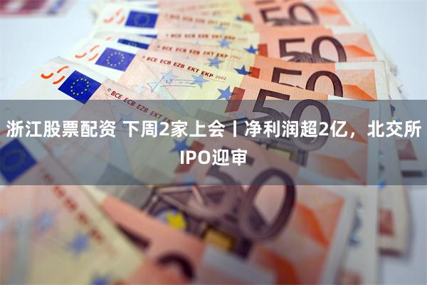 浙江股票配资 下周2家上会丨净利润超2亿，北交所IPO迎审