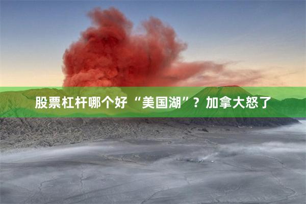 股票杠杆哪个好 “美国湖”？加拿大怒了