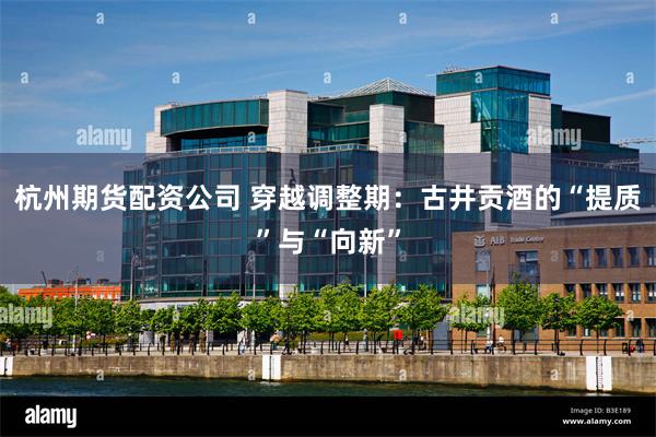 杭州期货配资公司 穿越调整期：古井贡酒的“提质”与“向新”
